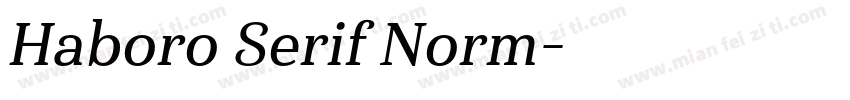 Haboro Serif Norm字体转换